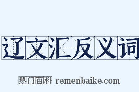 辽文汇反义词是什么意思的图片